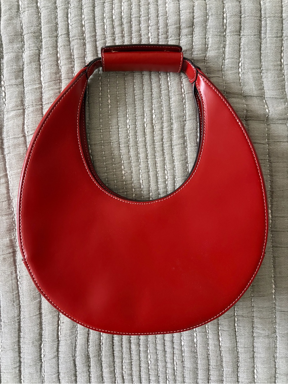STAUD Moon Leather Saddle Bag